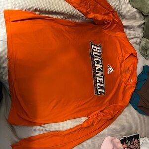 Adidas Orange Bucknell Basketball Long Sleeve Tee